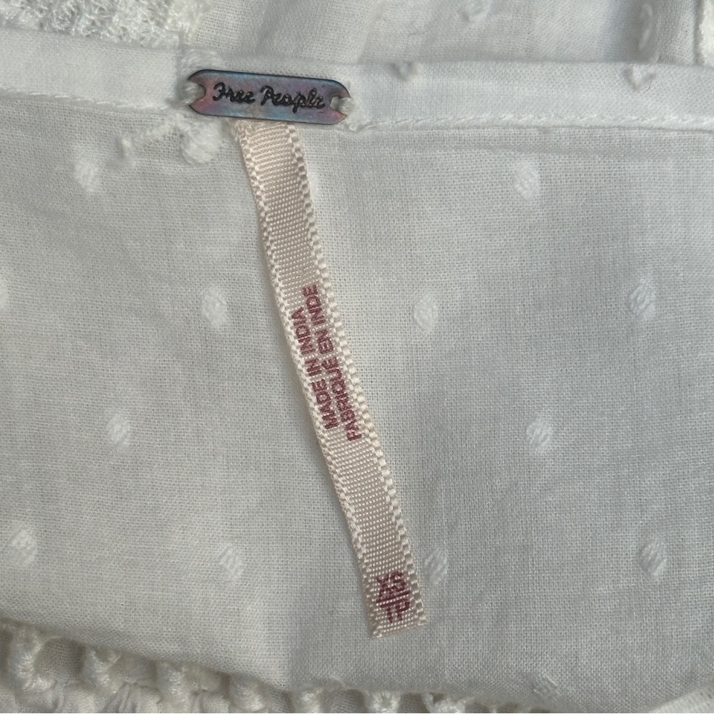 Free People Drive You Mad Blouse in Ivory Size X-Small - Picture 8 of 14